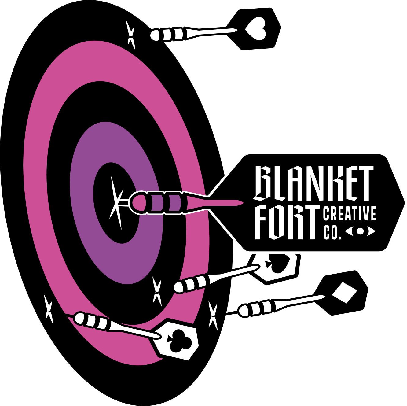 Bullseye with darts illustration